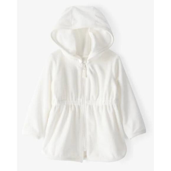 Carter's Baby Girl Hooded Terry Cloth Swim Cover-Up Dress - White - Picture 1 of 2